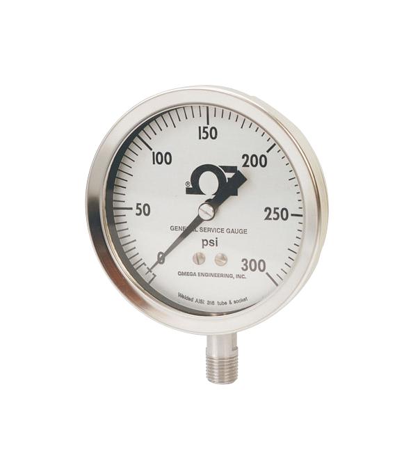 Omega Pgs-25L-30V Pressure Gauges, 30Inhg, 1/4mnpt