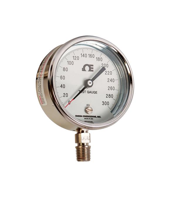 Omega Pgt-30L-30 Pressure Gauges, 30Psi, 1/4npt