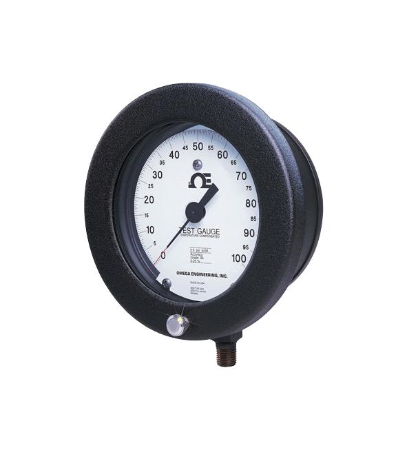 Omega Pgt-60B-100 Pressure Gauges, 100Psi, 1/2mnpt