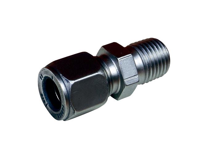 Omega Sslk-M30-14 Compression Fitting, 1/4 Mnpt, 316 Ss