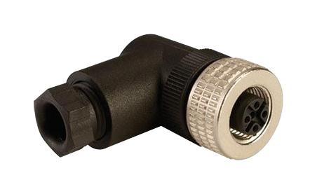 Omega M12-R-F-Fm Sensor Connector, M12, R/a Rcpt, 4Pos