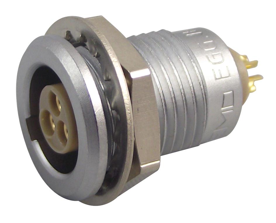 LEMO Egg.1B.303.cll Circular Connector, Rcpt, 3 Way, Panel