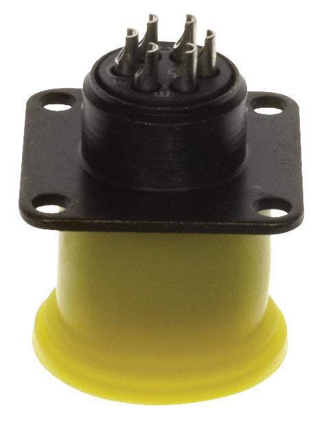 Souriau 85102E106S50 Socket, Square Flange, 6Way