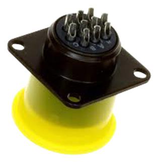 Souriau 85102E1210S50 Socket, Square Flange, 10Way