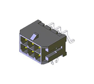 Molex 43045-0408 Connector, R/a Header, 4Pos, 2Row, 3mm