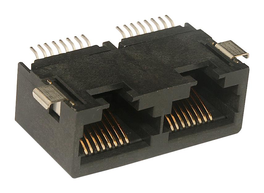 Molex 43841-0003 Modular Connector, R/a Jack, 8P8C, 2Gang, Smt