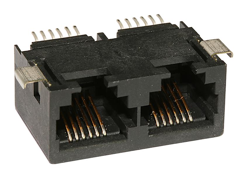 Molex 43841-0005 Modular Connector, R/a Jack, 8P8C, 2Gang, Smt