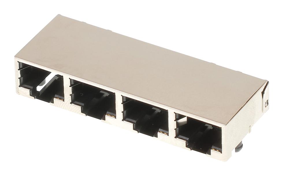 Molex 44560-0004 Rj45 Connector, R/a Jack, 8P8C, 4Gang, Th