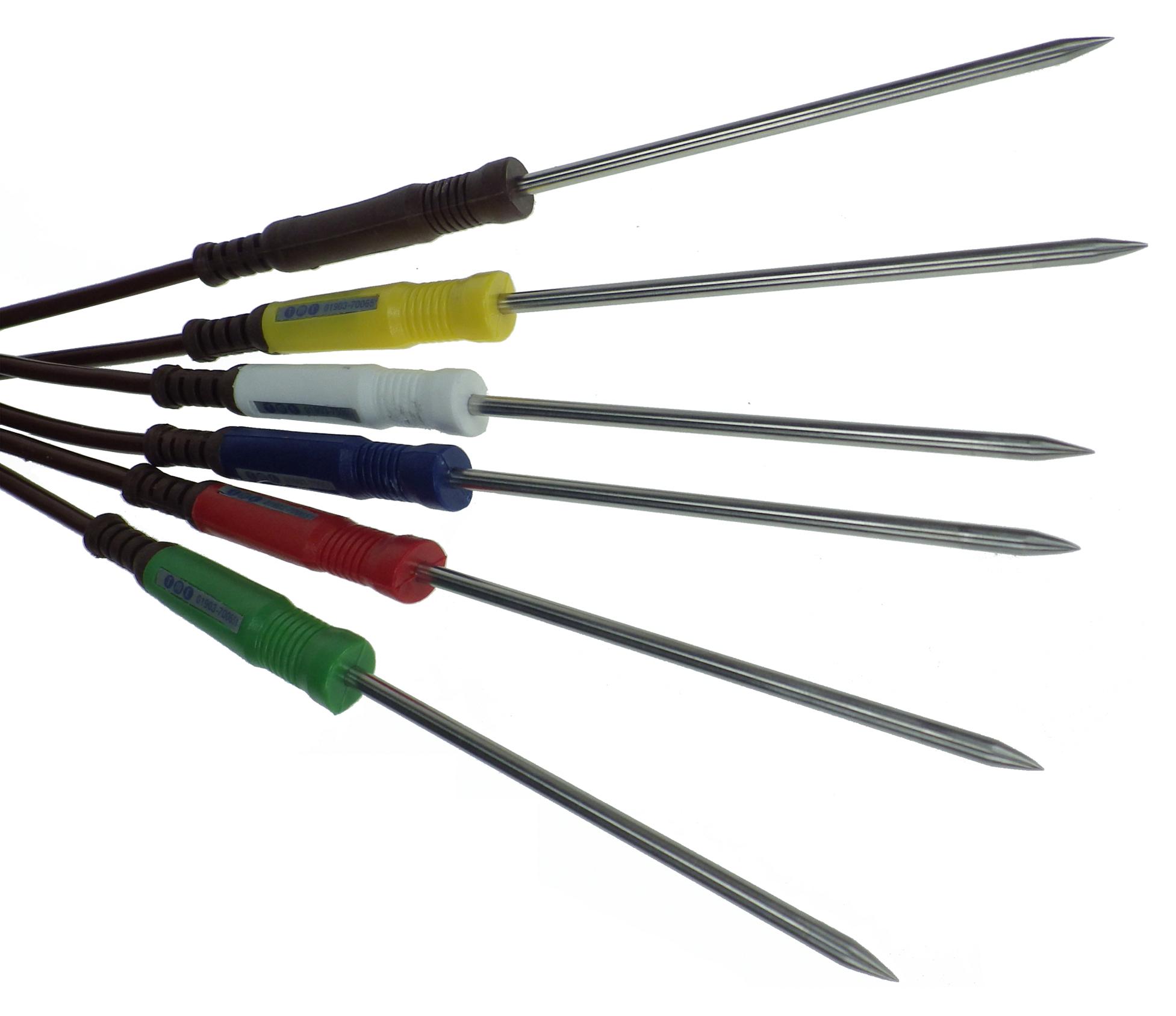 Tme Capacitork Needle Probe Kit, T Type, 6 Colour Coded