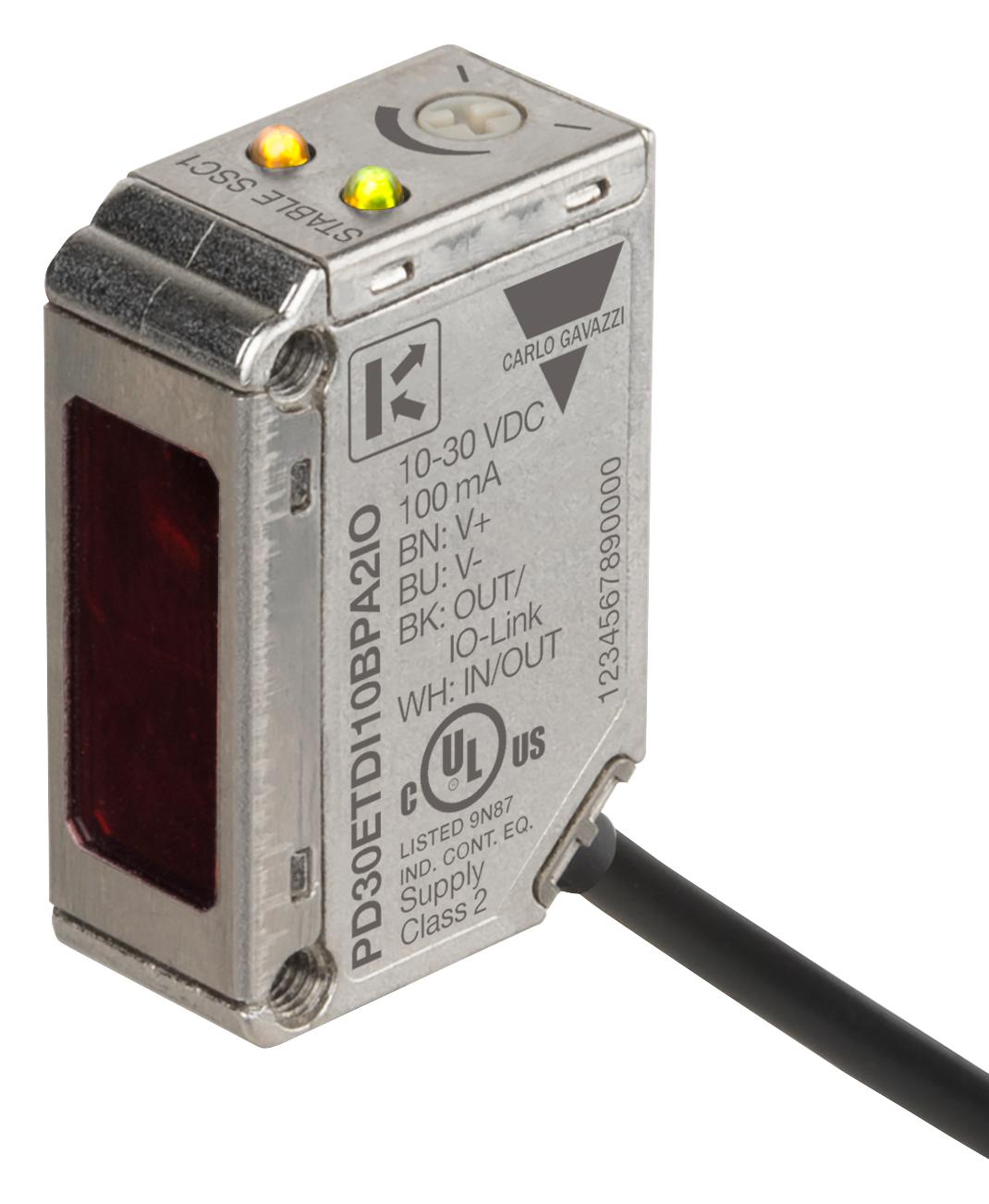 Carlo Gavazzi Pd30Etdi10Bpa2Io Photo Sensor, 1M, Npn/push Pull/pnp