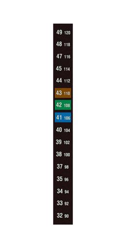 Omega Rlc-60-32/49-10 Label, Reversible Strip, 16Pt, 49Deg C