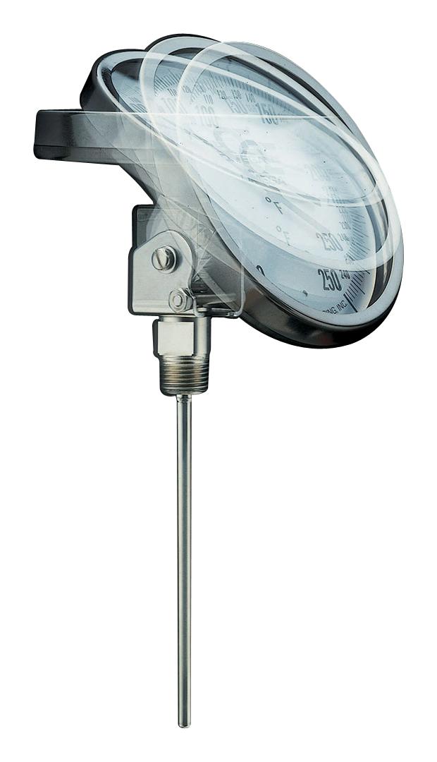 Omega J-0-100C-6-1/2 Thermometer, Bi-Metal Stem, 0-100 Deg C