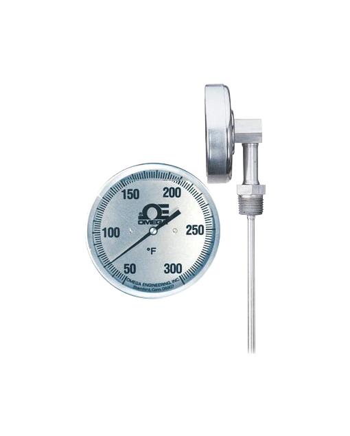 Omega Xr-0-150C-21/2-1/2 Thermometer, Bi-Metal Stem, 0-150 Deg C