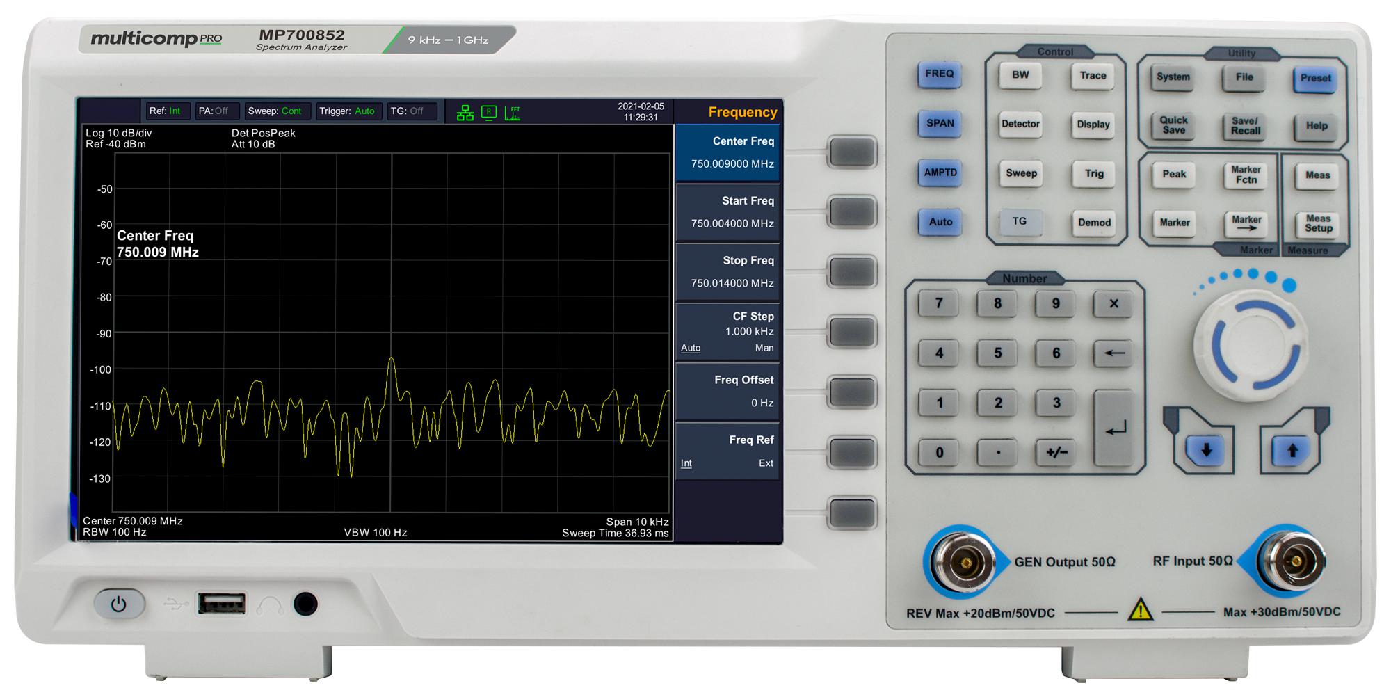 Multicomp Pro Mp700853 Spectrum Analyzer, 9Khz To 500Mhz