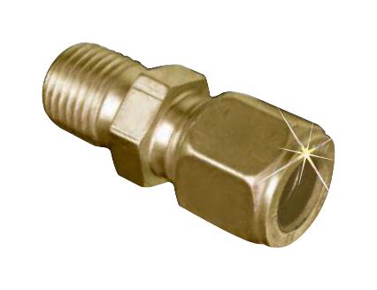 Omega Brlk-38-12 Compression Fitting, 1/2 Npt, Brass