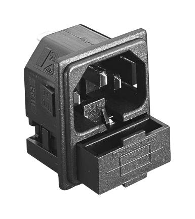 Bulgin Pf0011/30/63 Connector, Iec C14 Inlet, 15A/250Vac, Panel