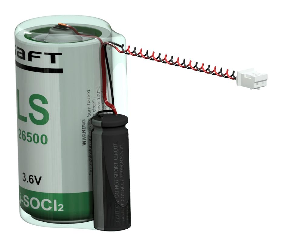 Saft Lsp 26500-20F. Battery, C, 3.6V, 7.7Ah