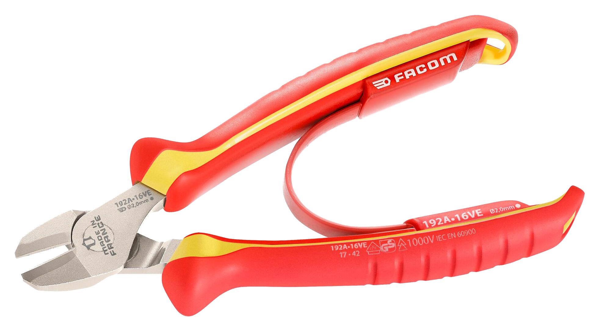 Facom 192A.16Ve Diagonal Cutter, 2mm, 160mm