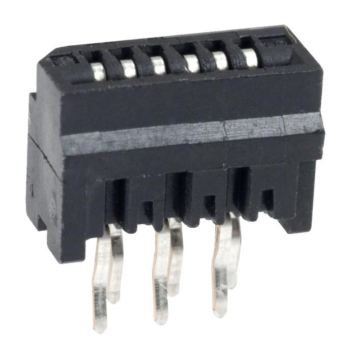 Amphenol Communications Solutions Hlw6S-2C7Lf Connector, Ffc/fpc, Rcpt, 6Pos, 1Row, 1mm