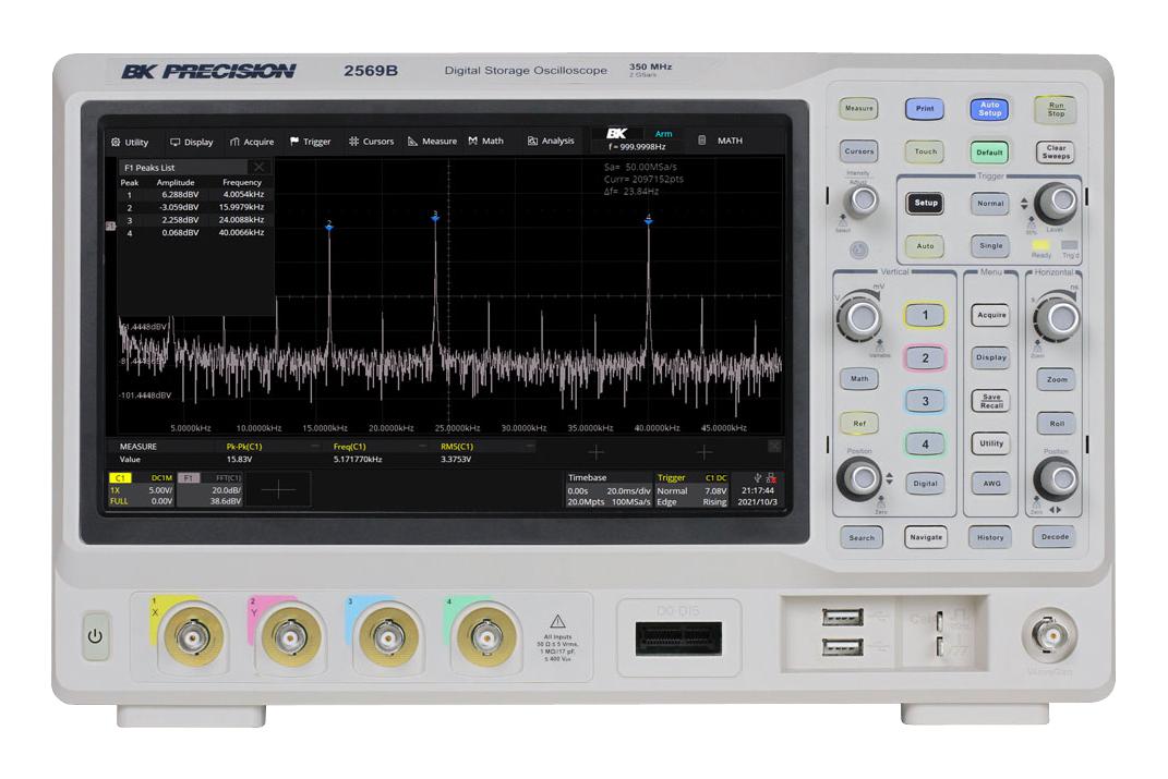 B&K Precision Bk2569B-Mso Oscilloscope, 350Mhz, Tft Lcd Color