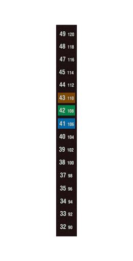 Omega Rlc-60-90/120-10 Label, Reversible Strip, 16Pt, 49Deg C