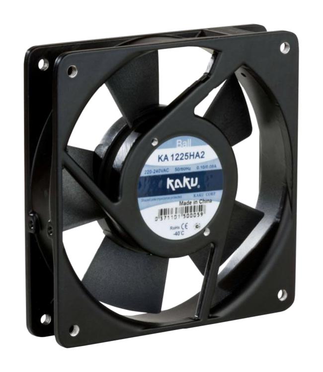 Sepa Ka1225Ha2Bmt-Mg-Box Ac Fan, Ball, 120mm, 2100Rpm, 230V