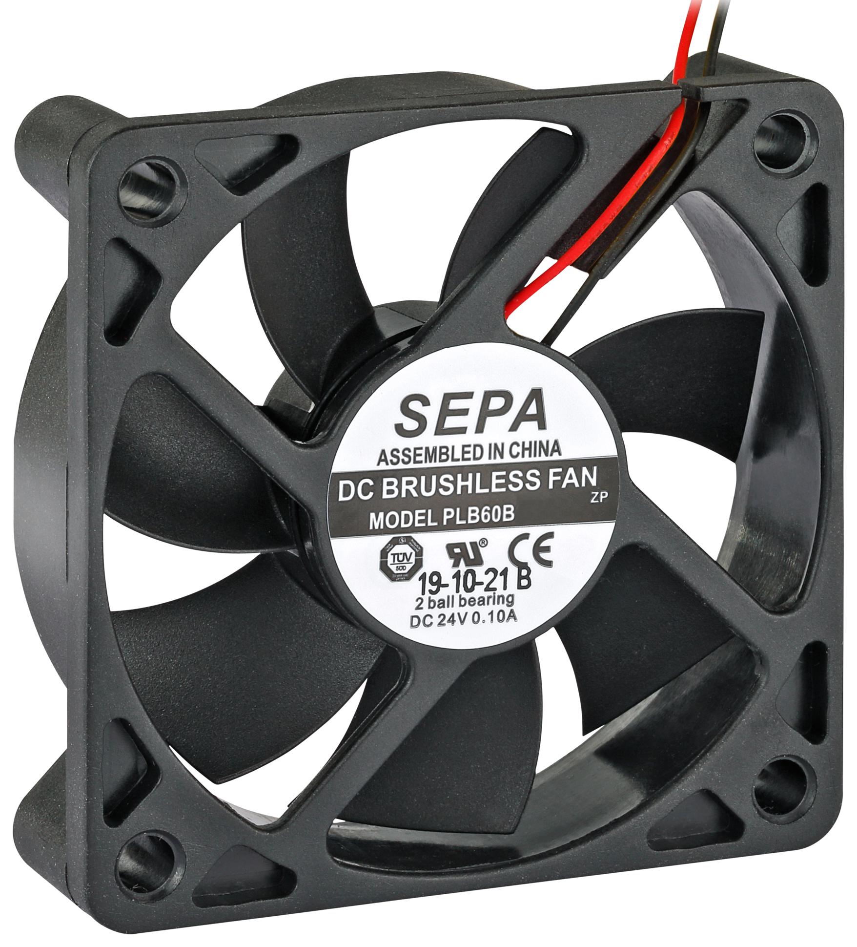 Sepa Plb60B24Se32A Dc Fan, 60mm, 4000Rpm, 24V, 0.05A