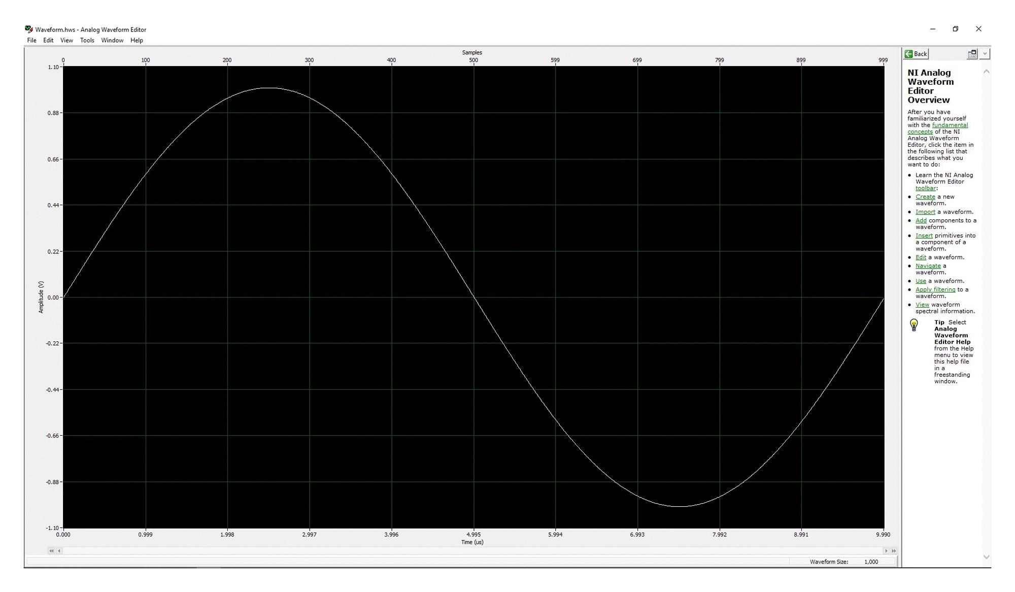 NI/emerson 788513-35 Analog Waveform Editor, Windows