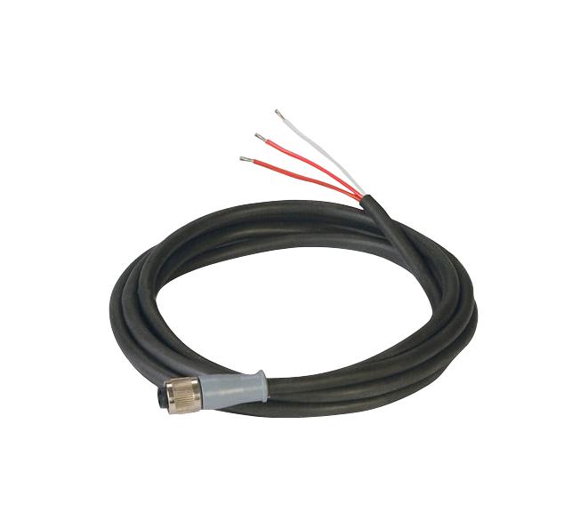 Omega M8C-Sil-3-R-F-3 Sensor Cord, 3P M8 R/a Rcpt-Free End, 3M