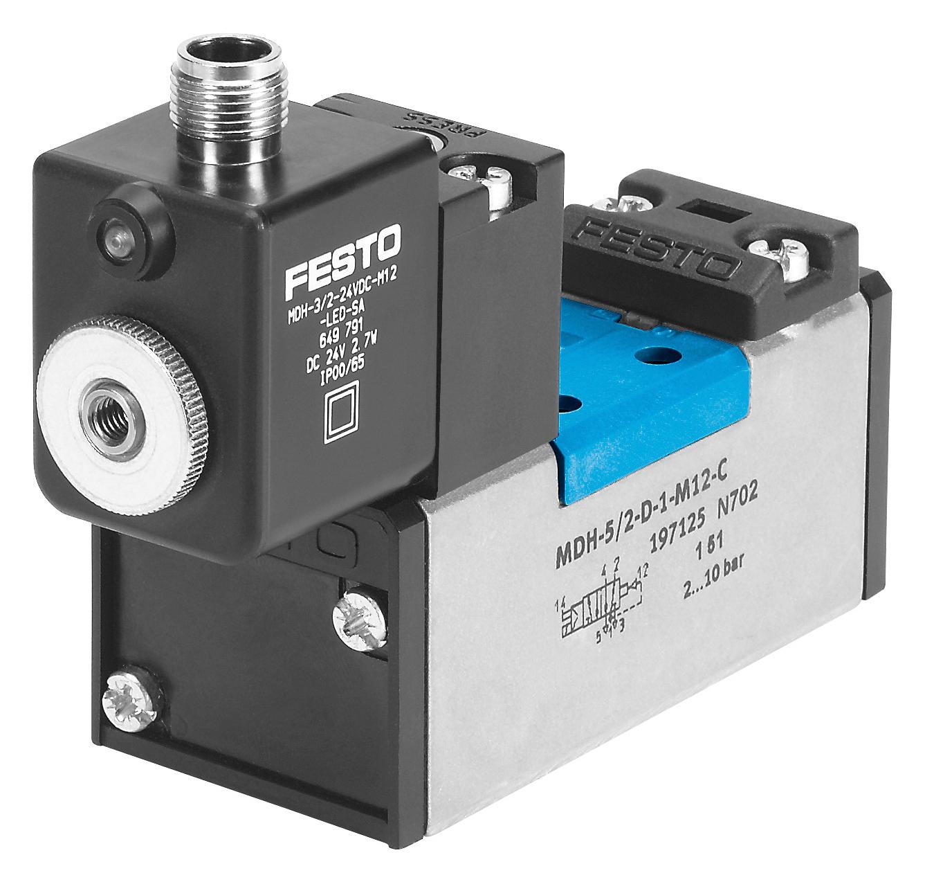 Festo 540810 Mdh-5/2-D-1-S-M12D-C Solenoid Valve