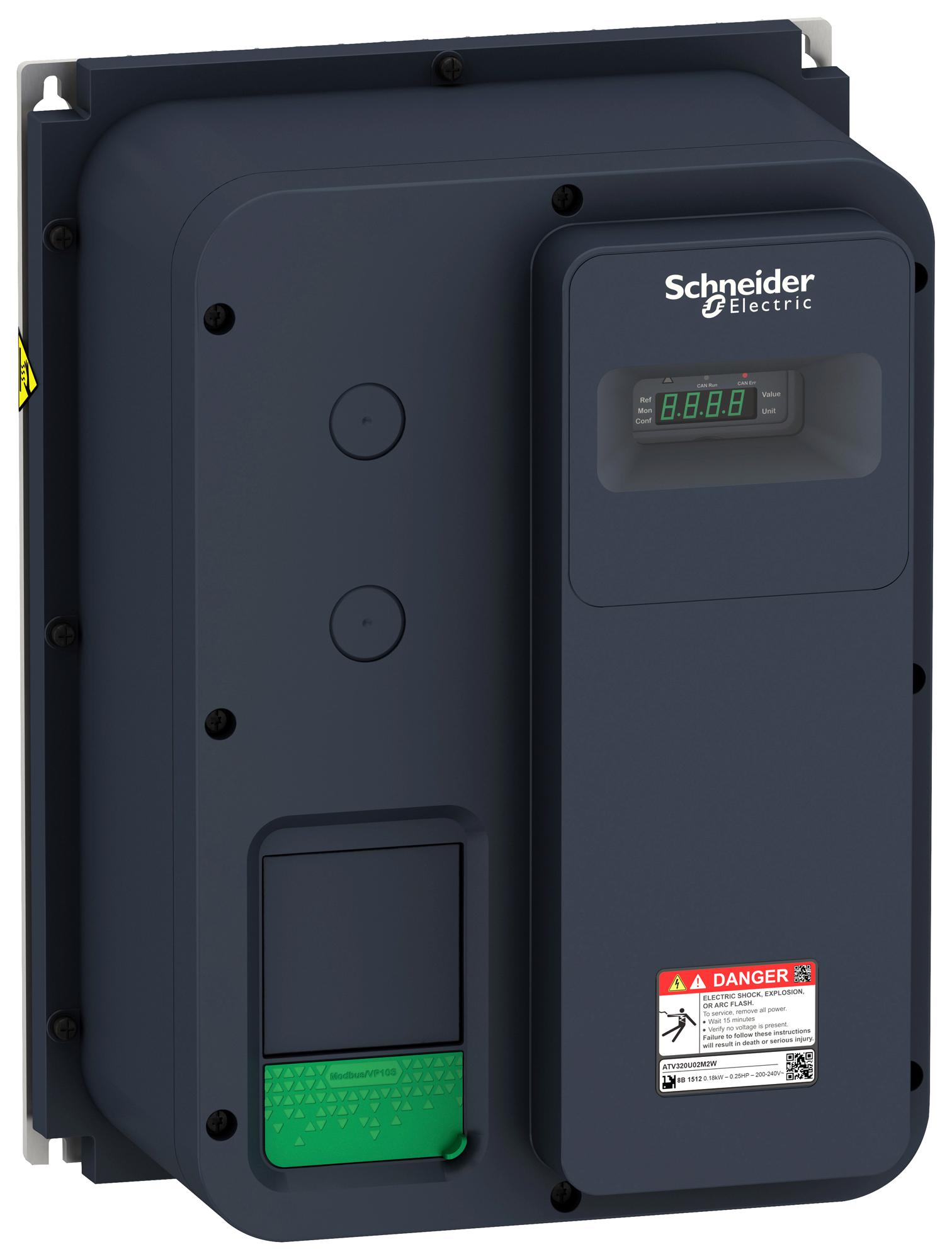 Schneider Electric Atv320U02M2W Variable Speed Drive, 1Ph, 1.5A, 180W