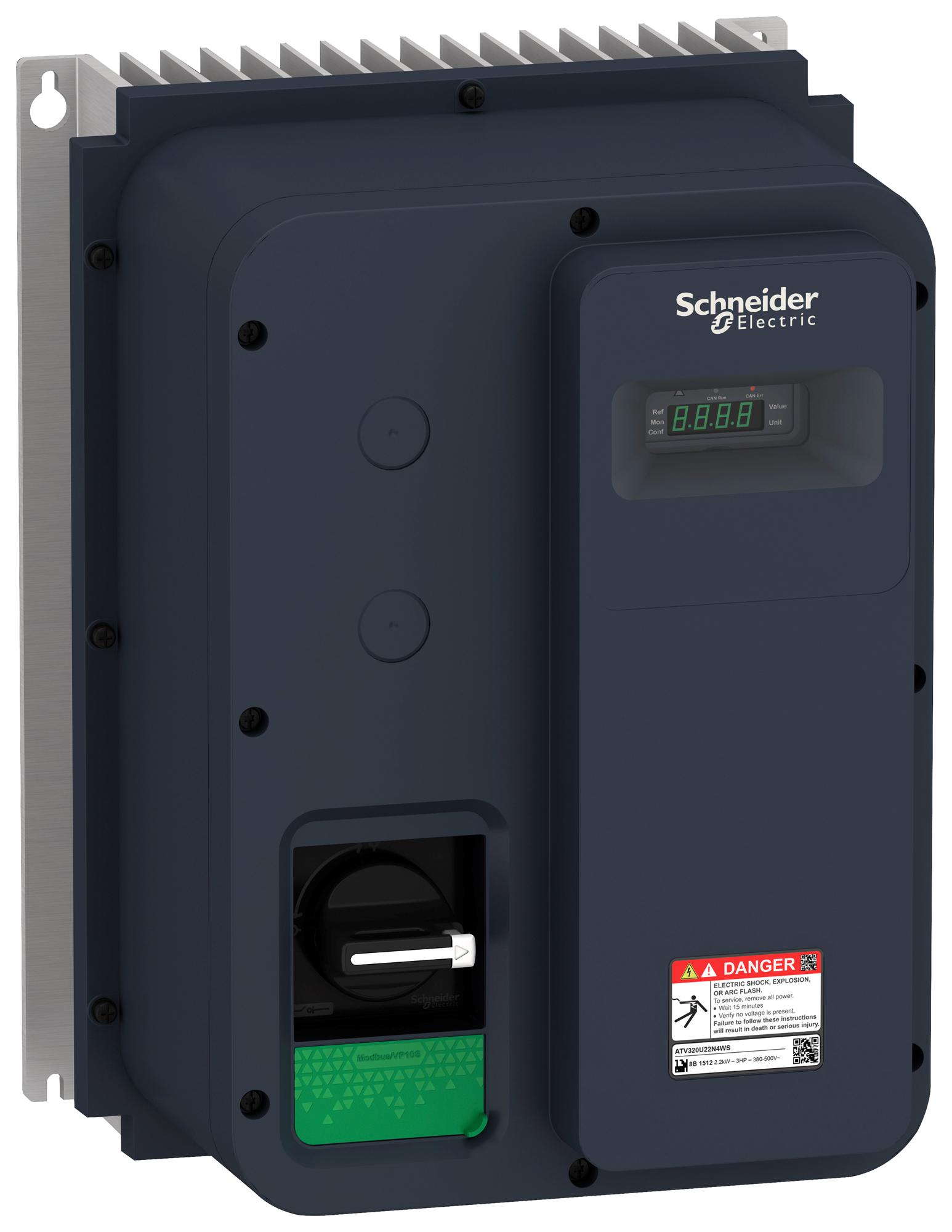 Schneider Electric Atv320U40N4Ws Variable Speed Drive, 3-Ph, 9.5A, 4Kw