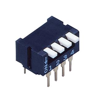 NIDEC Components Cfp-0402Mc Dip Switch, Piano, 4Pst-No, 0.1A/6V, Tht