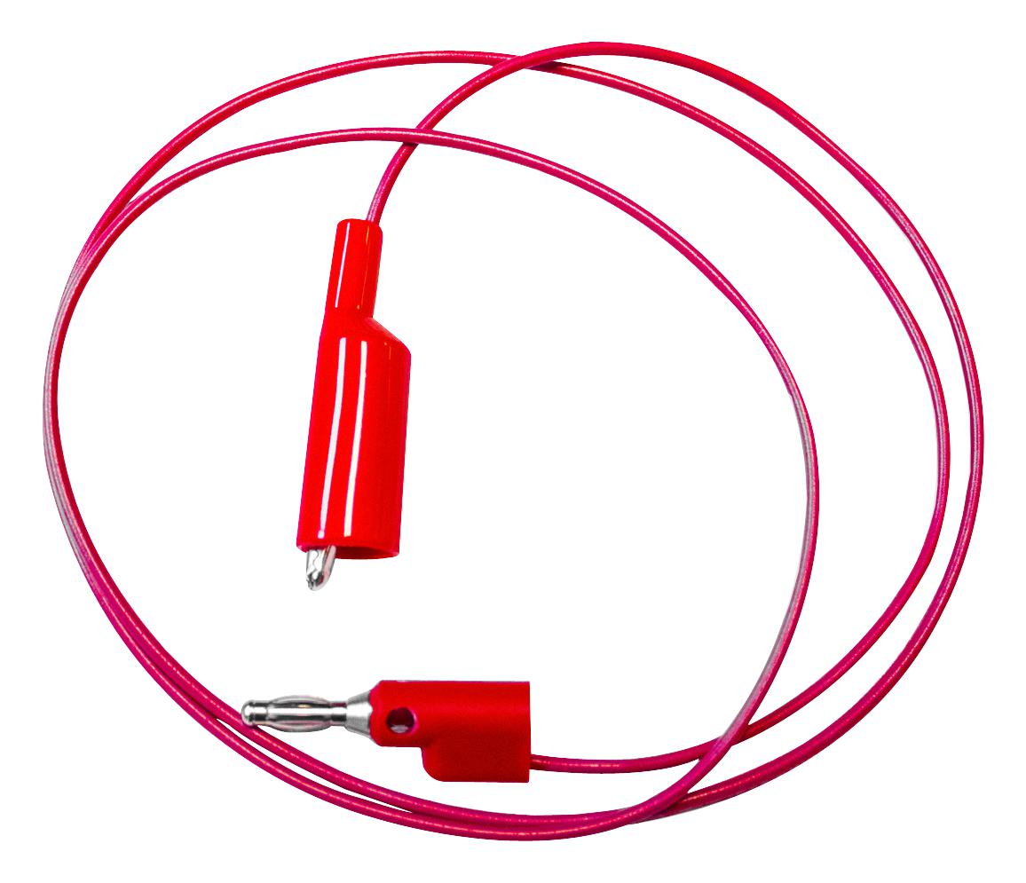 Mueller Electric Bu-2030-A-24-2 Alligator Clip-4mm Banana Plug, Red, 24