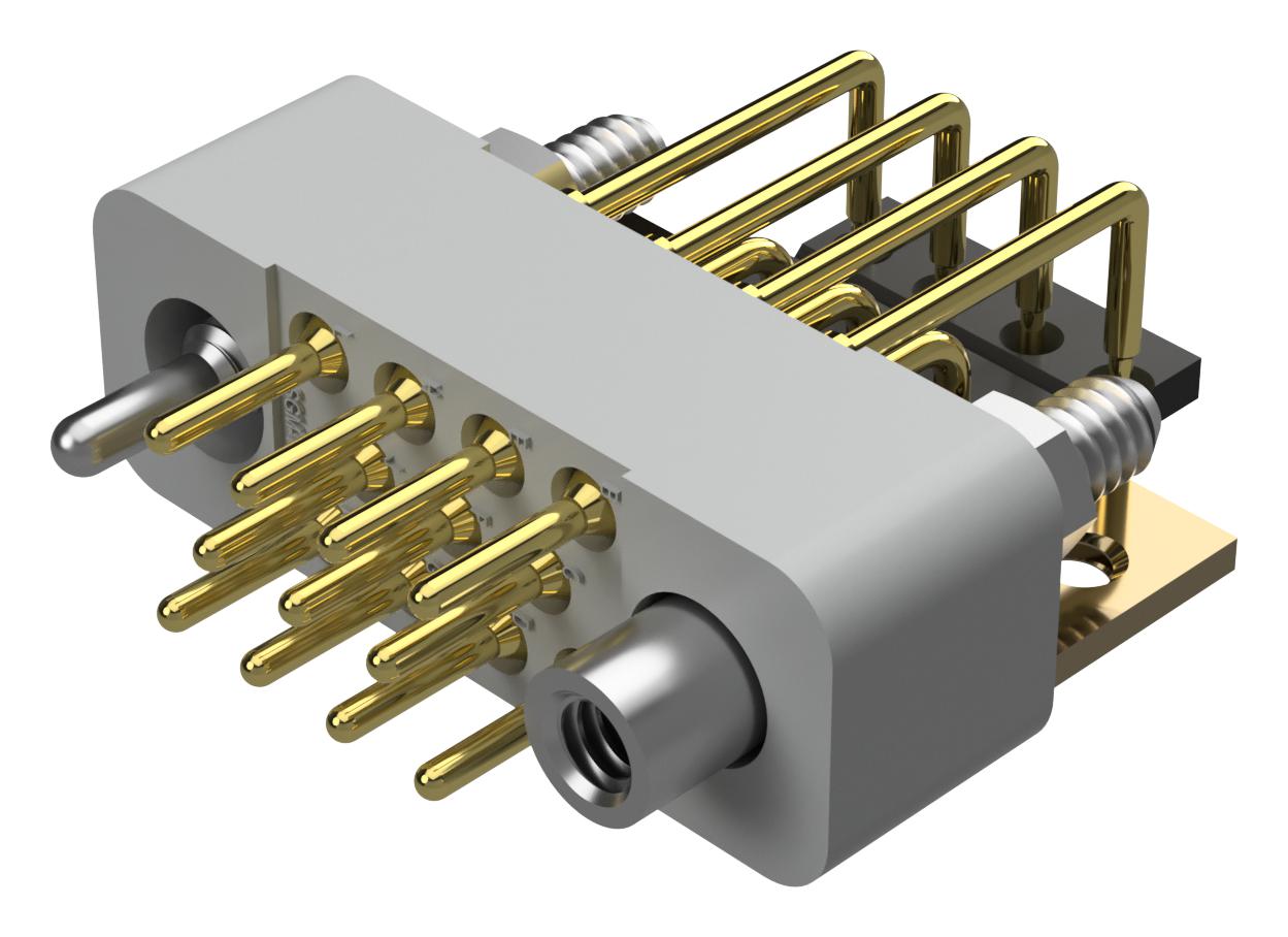 Positronic Smpl44M0T0Lb/aa Rect Pwr Connector, Plug, 44Pos, Tht