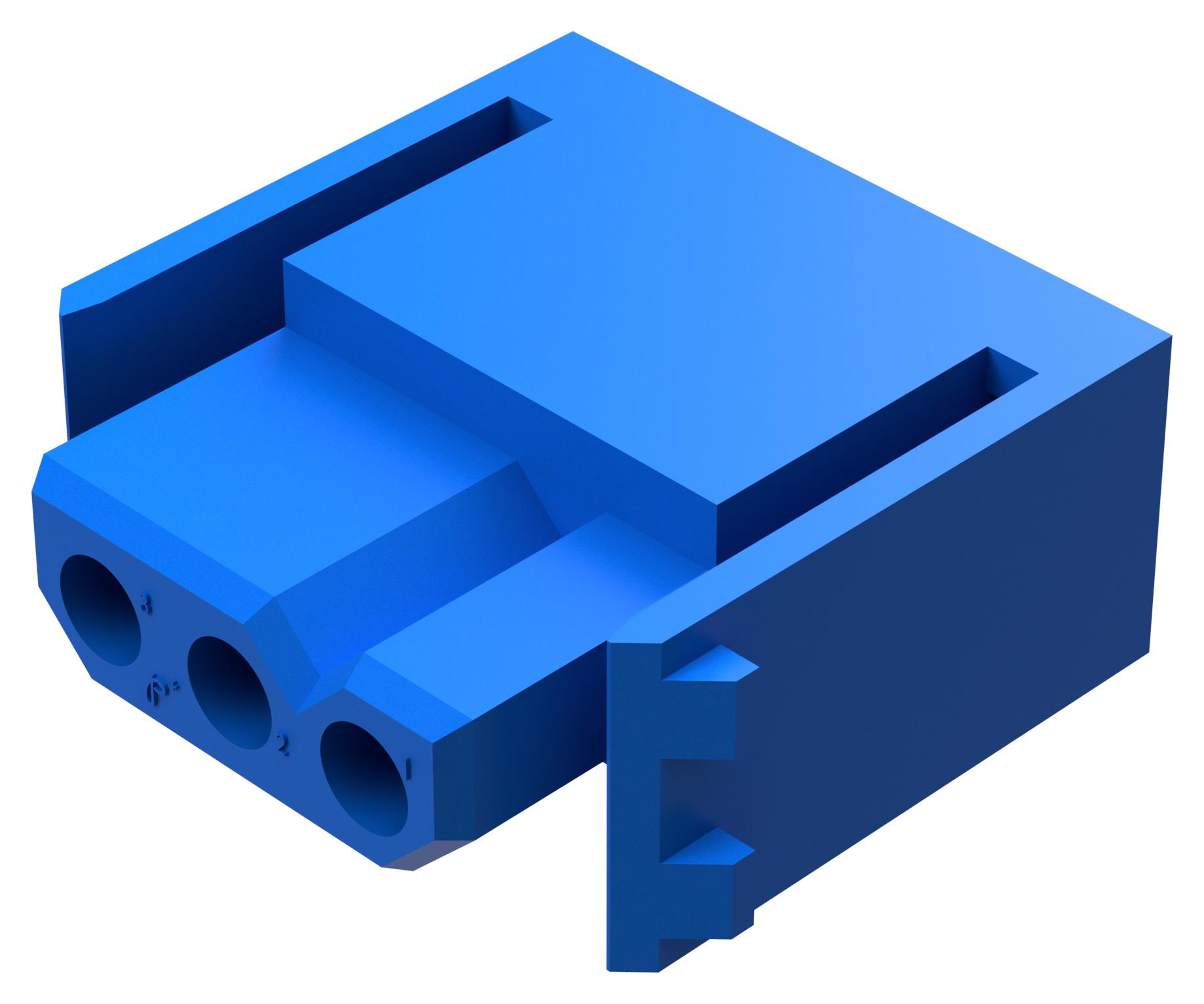 Positronic Pla03F0000 Rect Pwr Housing, Latch, Pet+Gf