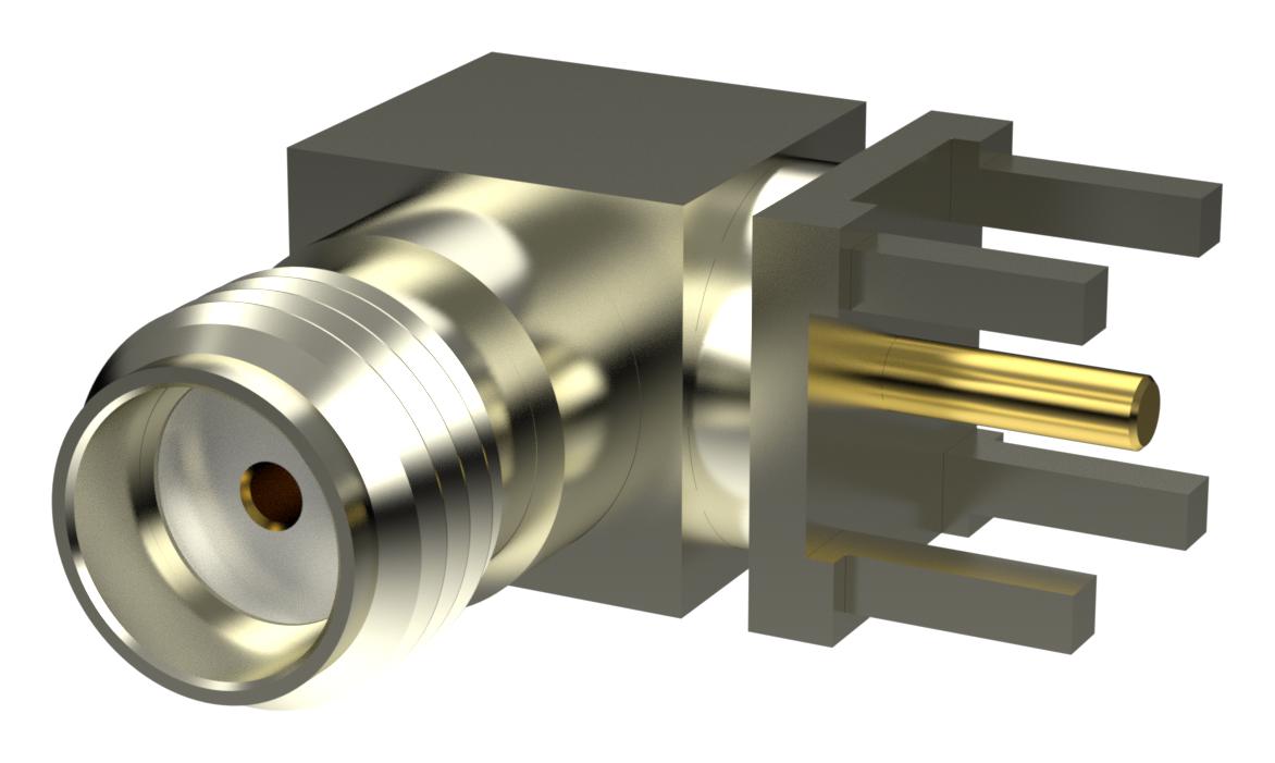 Taoglas Pcb.smafra.ni Rf Coax Connector, R/a Sma Jack, 50 Ohm, Pcb