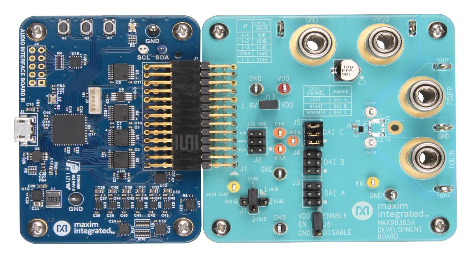 Analog Devices Max98365Aevsys# Eval Board, Mono Class D Audio Amplifier