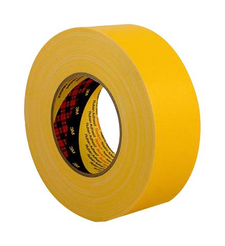 3M 389, Yellow, 50M X 50mm Tape, Cloth, 50M X 50mm, Yellow