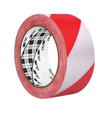 3M 767, Red/white, 33M X 50mm Tape, Warning, 33M X 50mm, Red/white