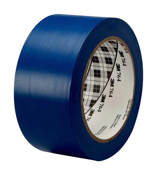 3M 764, Blue, 33M X 50mm Tape, Warning, 33M X 50mm, Blue