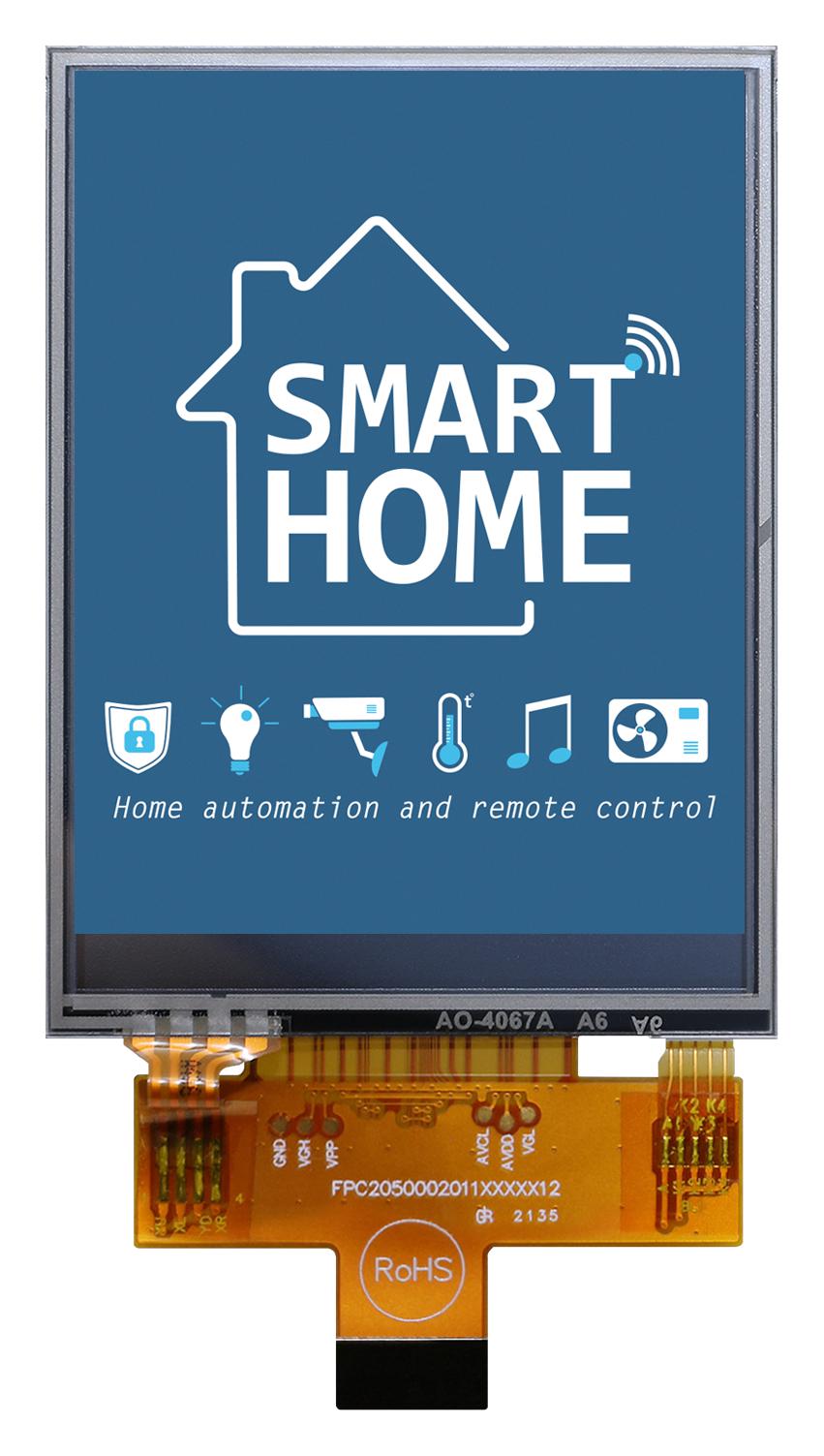 Midas Displays Mdt0280A8Ssr-Spi Lcd Tft Display, 2.8, Spi, Rgb