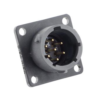 Souriau Utsx010D7P Circular Connector, Rcpt, 7Pos, Pcb