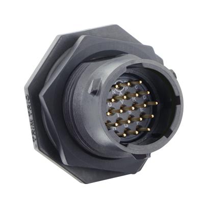 Souriau Utsx714E19P Circular Connector, Rcpt, 19Pos, Solder