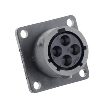 Souriau Utsx0104S Circular Connector, Rcpt, 4Pos, Crimp