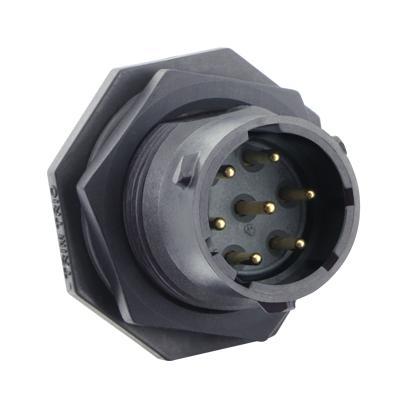 Souriau Utsx714D7P32 Circular Connector, Rcpt, 7Pos, Pcb