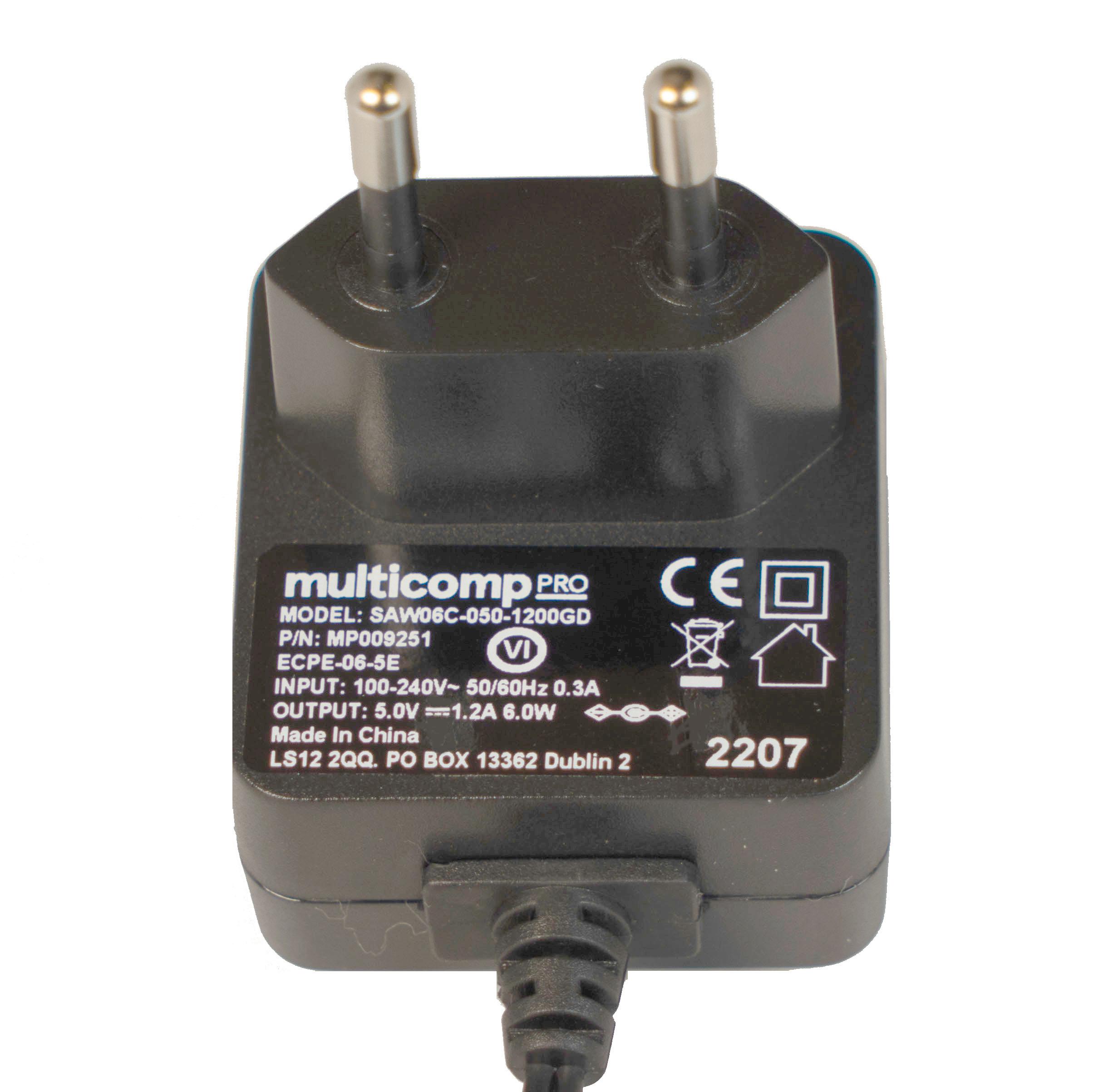 Multicomp Pro Mp009257 Adapter, Ac-Dc, 24V, 0.25A