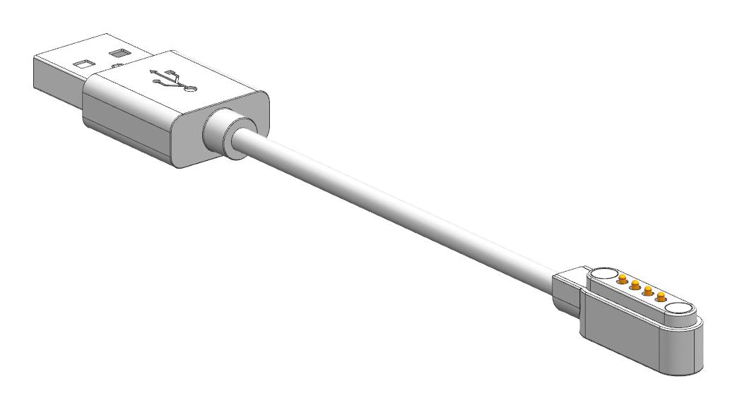 Multicomp Pro Mp009322 Cable Assy, Usb A-4P Mag Connector, 0.6M, Wh