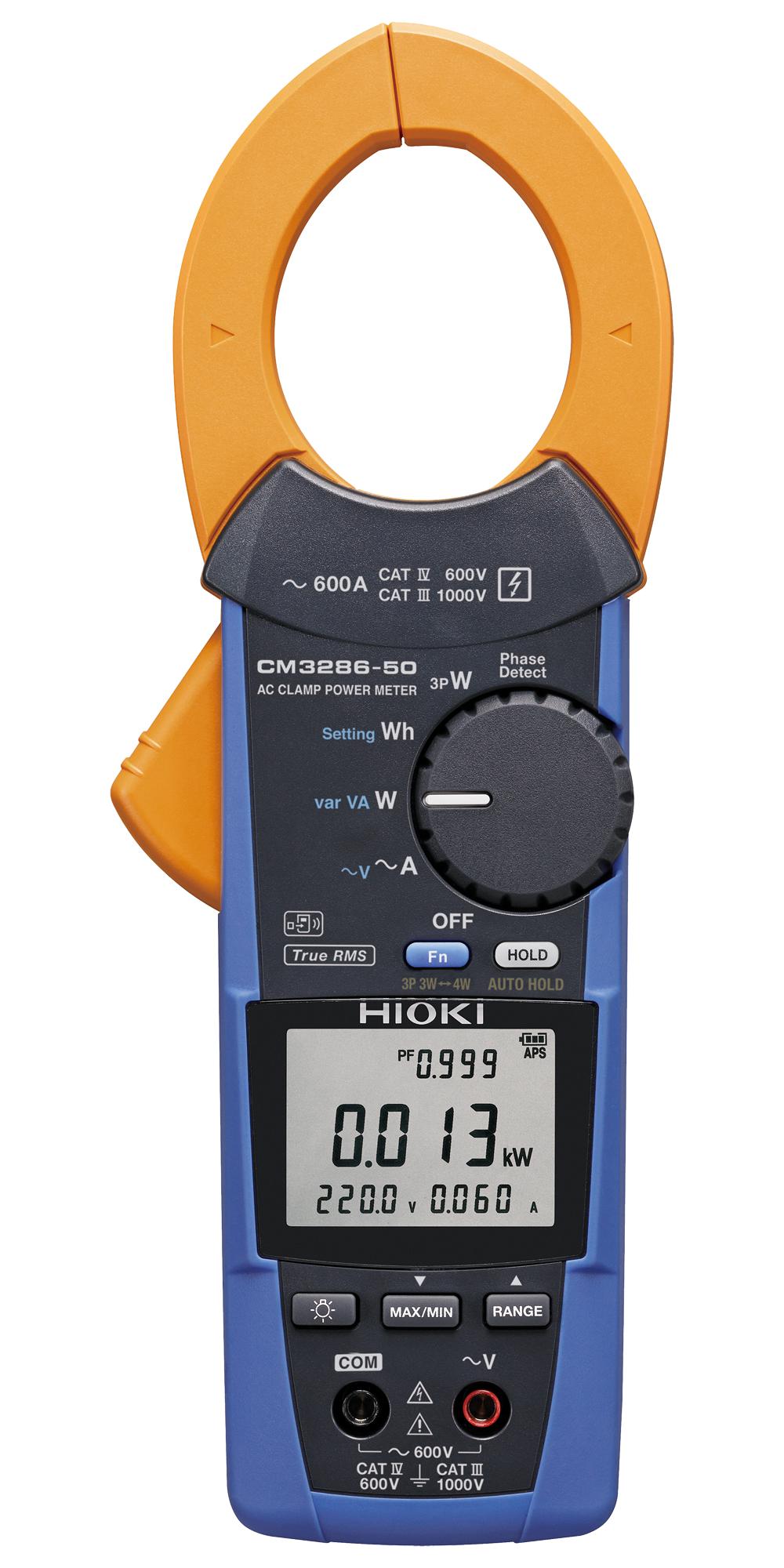 Hioki Cm3286-50 Clamp Meter, True Rms, 600A, 600V