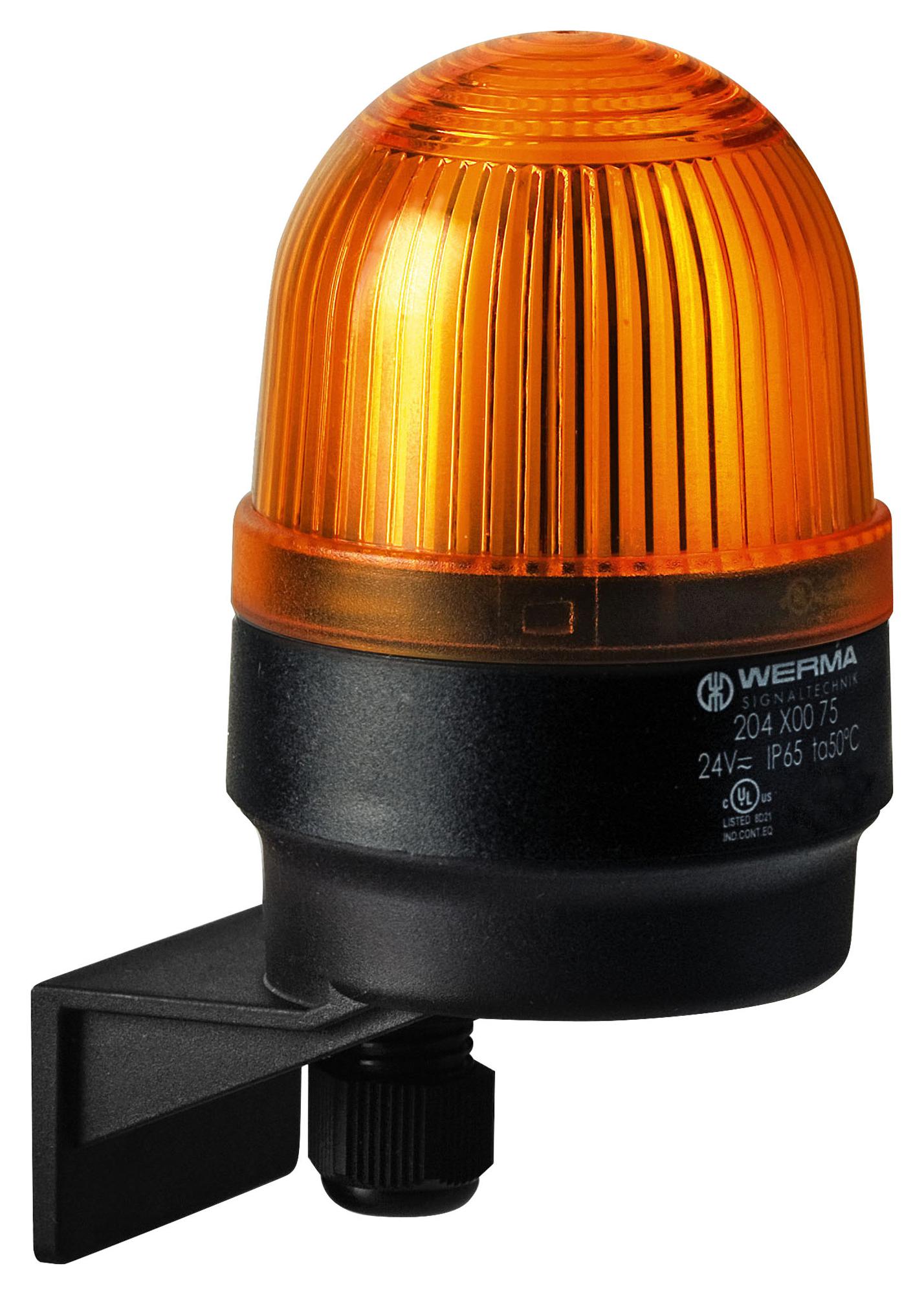 WERMA 20530067 Beacon, Xenon, Flashing, Yellow, 115Vac